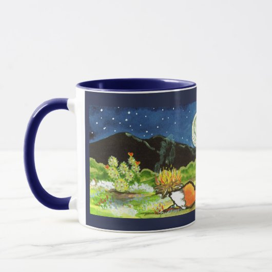 "Flamin' Liebe" Red Foxes Fox Romantische Designer Tasse (Links)
