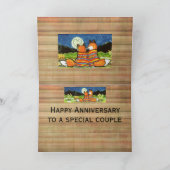 "Flamin' Liebe" Red Foxes Romantische Jubiläumskar Karte (Innenseite)