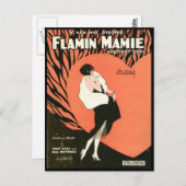 Flamin Mamie Flapper Postcard Postkarte (Vorne/Hinten)