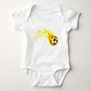Flamin' Soccer Ball Baby Strampler