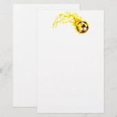 Flamin' Soccer Ball Briefpapier (Vorne/Hinten)