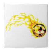 Flamin' Soccer Ball Fliese (Vorderseite)
