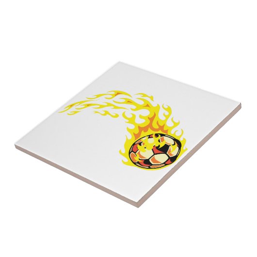 Flamin' Soccer Ball Fliese (Seite)