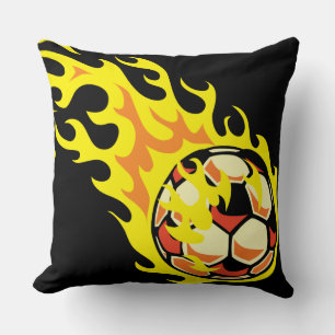 Flamin’ Soccer Ball Kissen