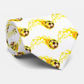 Flamin' Soccer Ball Krawatte (Gerollt)