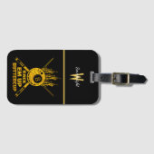 Flaming Acht Ball Design: Rack 'Em Up! Gepäckanhänger (Vorderseite (Horizontal))