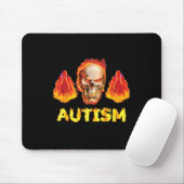 Flaming Autismus Skeleton Bowling Odseligkeitsspez Mousepad (Mit Mouse)