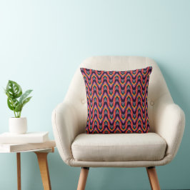 Flaming Bargello Throw Kissen