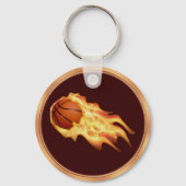 Flaming Basketballgeschenke für PERSONALISIERTE Sp Schlüsselanhänger (Rückseite)