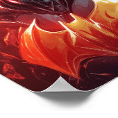 Flaming Bat Emblem Art Poster (Ecke)