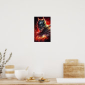Flaming Bat Emblem Art Poster (Küche)