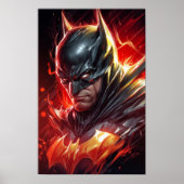 Flaming Bat Emblem Art Poster (Vorne)