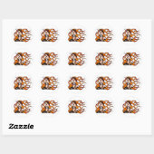 Flaming Beauty Button-up Stickers (Blatt)