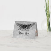 Flaming Biker Thank You Dankeskarte (Vorderseite)