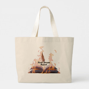 Flaming Book Jumbo-Tasche - Lies, träume, wiederho Jumbo Stoffbeutel