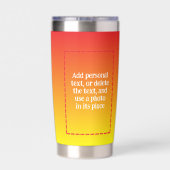 Flaming Circle Logo Negspace Fire Thermobecher (Rückseite)