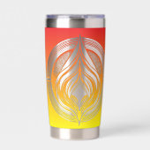 Flaming Circle Logo Negspace Fire Thermobecher (Vorderseite)