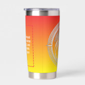 Flaming Circle Logo Negspace Fire Thermobecher (Rechts)