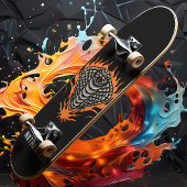 Flaming Cobra Snake Individuelle Name Skateboard