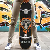 Flaming Cobra Snake Individuelle Name Skateboard