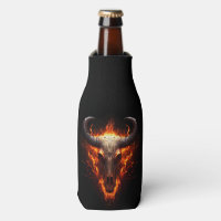 Flaming Cow Skull Goth