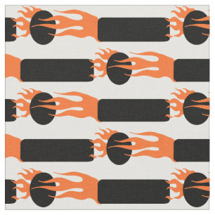Flaming Dit und Dah Ham Radio Fabric Stoff