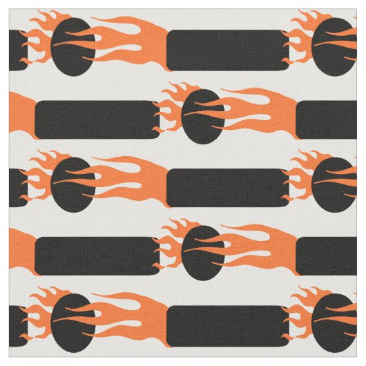 Flaming Dit und Dah Ham Radio Fabric Stoff (Nahaufnahme)