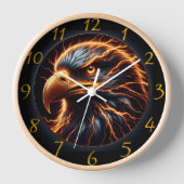 Flaming Eagle Soaring Uhr (Vorderseite)