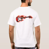 Flaming Electric Guitar T-Shirt | Rock Music Flame (Rückseite)