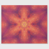 Flaming Fiery Phoenix Burning Snowflake Geschenkpapier (Flach)