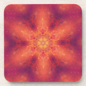 Flaming Fiery Phoenix Burning Snowflake Getränkeuntersetzer (Vorderseite)