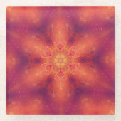 Flaming Fiery Phoenix Burning Snowflake Glasuntersetzer (Vorderseite)