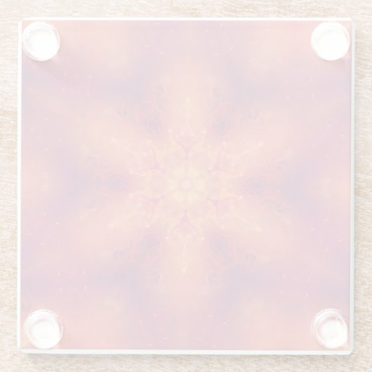 Flaming Fiery Phoenix Burning Snowflake Glasuntersetzer (Rückseite)