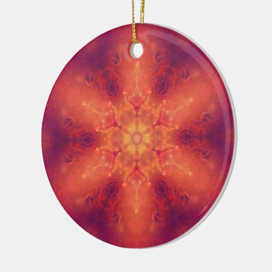 Flaming Fiery Phoenix Burning Snowflake Keramik Ornament (Links)