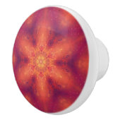 Flaming Fiery Phoenix Burning Snowflake Keramikknauf (Rechts)