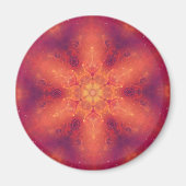Flaming Fiery Phoenix Burning Snowflake Magnet (Vorne)