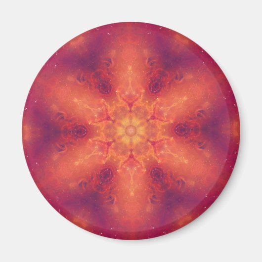 Flaming Fiery Phoenix Burning Snowflake Magnet (Vorne)