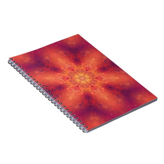 Flaming Fiery Phoenix Burning Snowflake Notizblock (Rechte Seite)