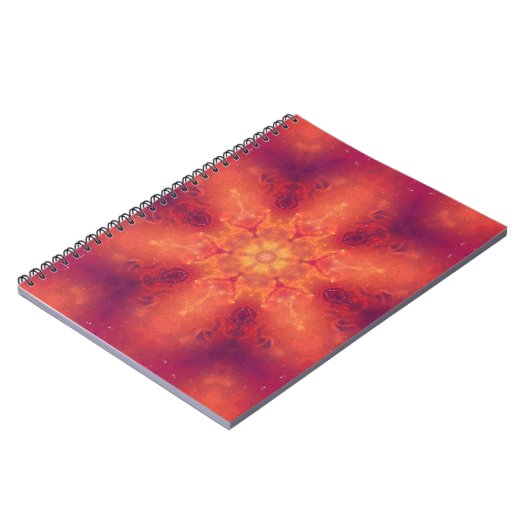Flaming Fiery Phoenix Burning Snowflake Notizblock (Linke Seite)