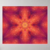 Flaming Fiery Phoenix Burning Snowflake Poster (Vorne)