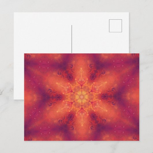 Flaming Fiery Phoenix Burning Snowflake Postkarte (Vorne/Hinten)