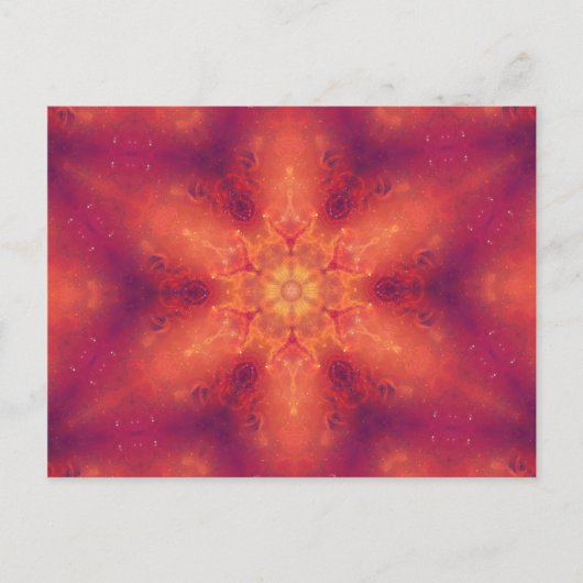 Flaming Fiery Phoenix Burning Snowflake Postkarte (Vorderseite)