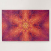 Flaming Fiery Phoenix Burning Snowflake Puzzle (Horizontal)
