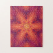 Flaming Fiery Phoenix Burning Snowflake Puzzle (Vertikal)