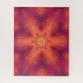 Flaming Fiery Phoenix Burning Snowflake Puzzle