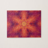 Flaming Fiery Phoenix Burning Snowflake Puzzle (Horizontal)