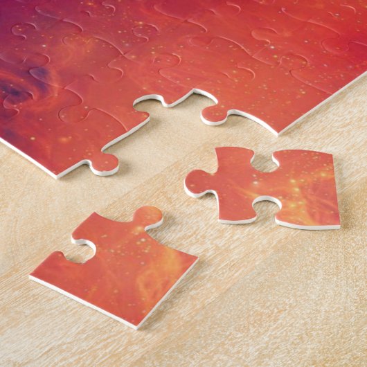 Flaming Fiery Phoenix Burning Snowflake Puzzle (Seite)