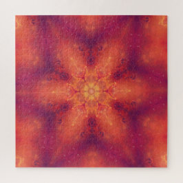 Flaming Fiery Phoenix Burning Snowflake Puzzle