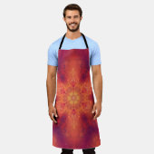 Flaming Fiery Phoenix Burning Snowflake Schürze (Getragen)