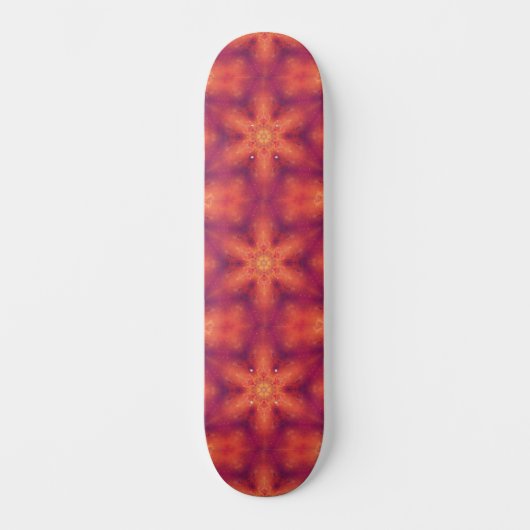 Flaming Fiery Phoenix Burning Snowflake Skateboard (Vorderseite)